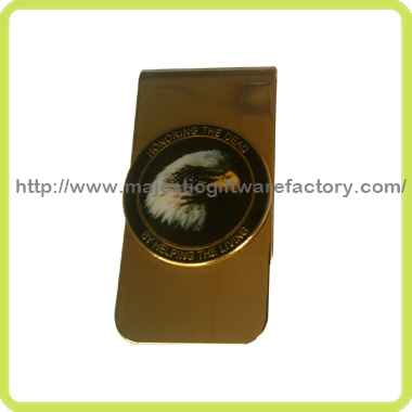 Customized Eagle Badge & Offset Printing Money Clip