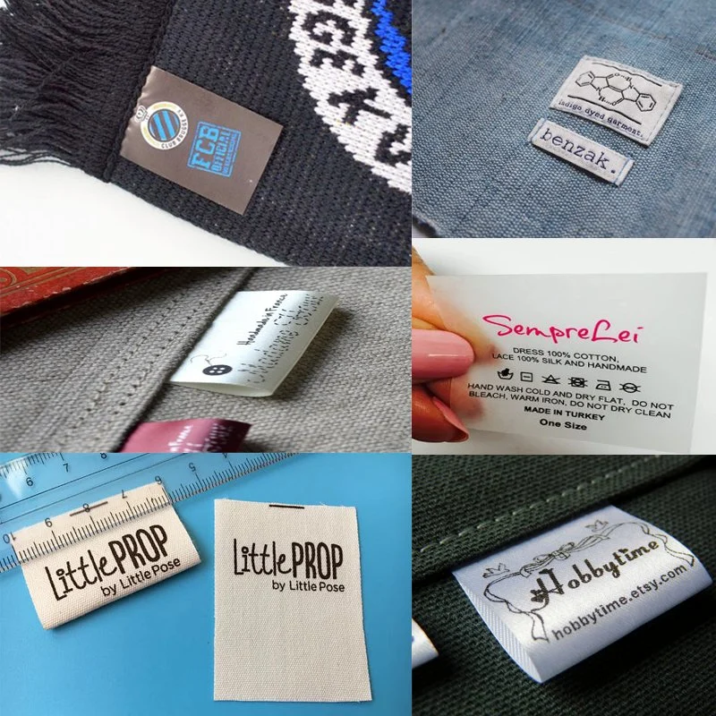 Custom Design Printing Clothes Size Wash Printing Label