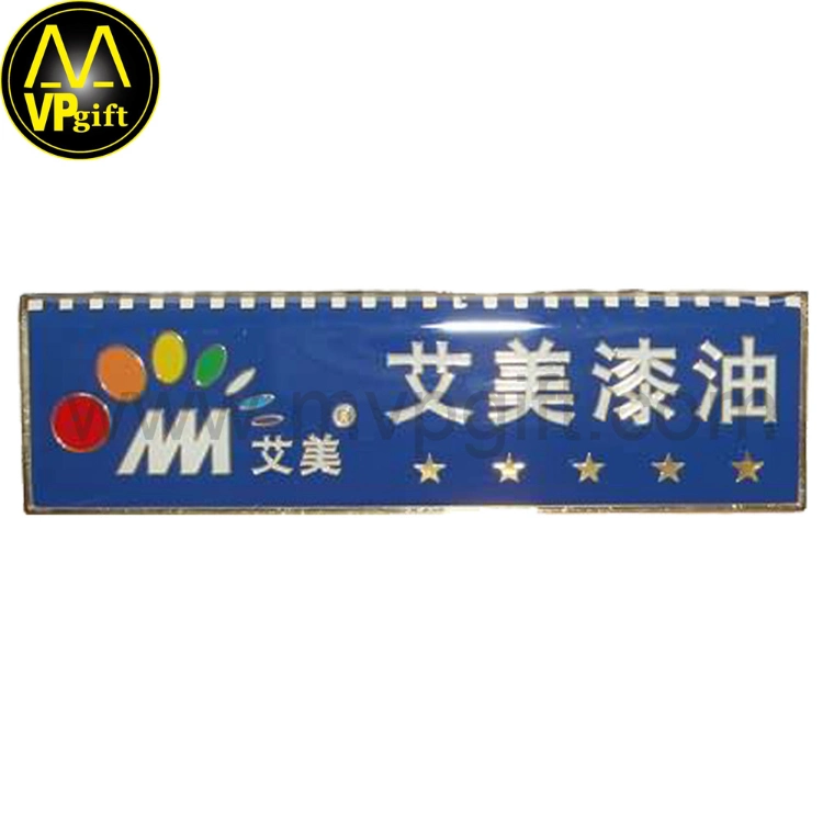 Custom Stainless Steel Domed Printed Name Plate Badge