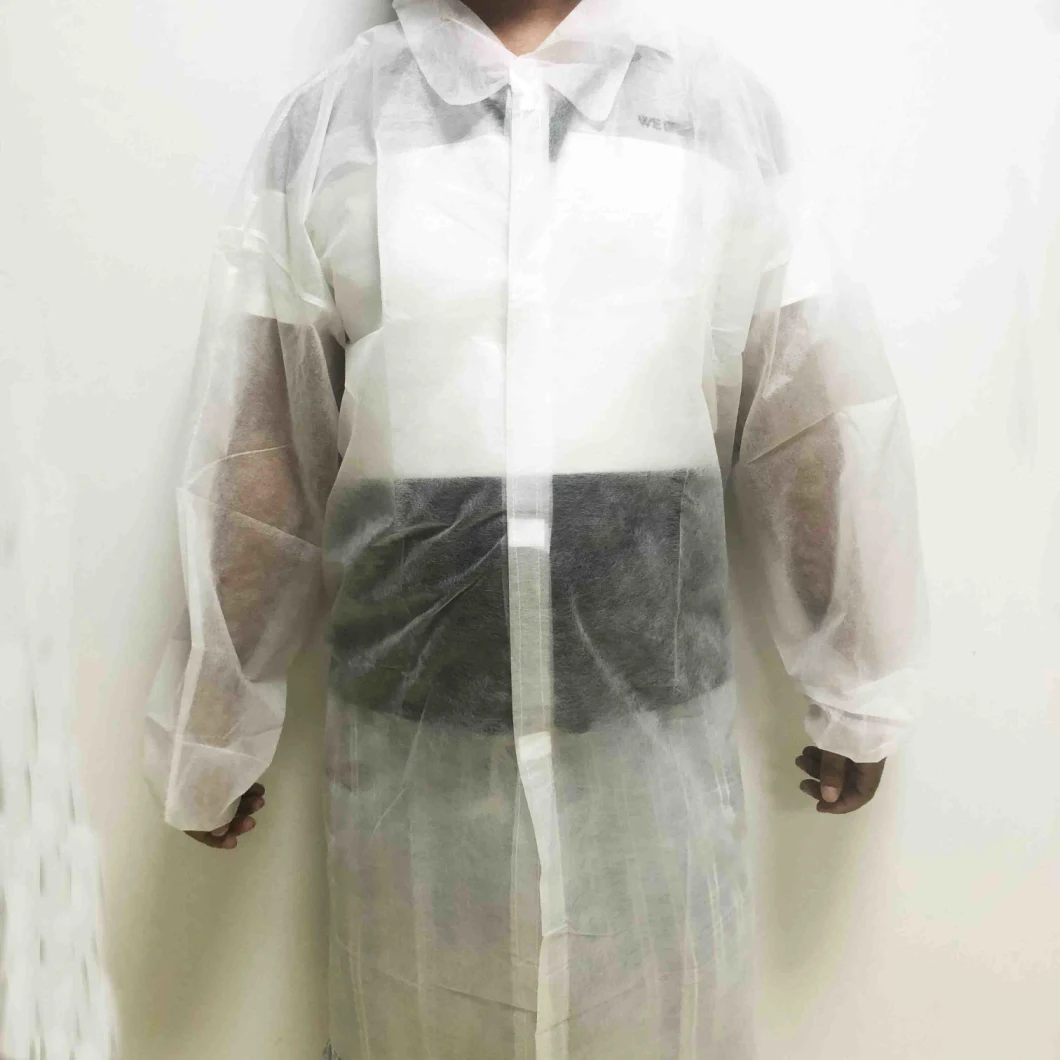 Disposable Protective Non Woven Fabric Lab Coat Non-Woven Work Clothes Working Garment Grown
