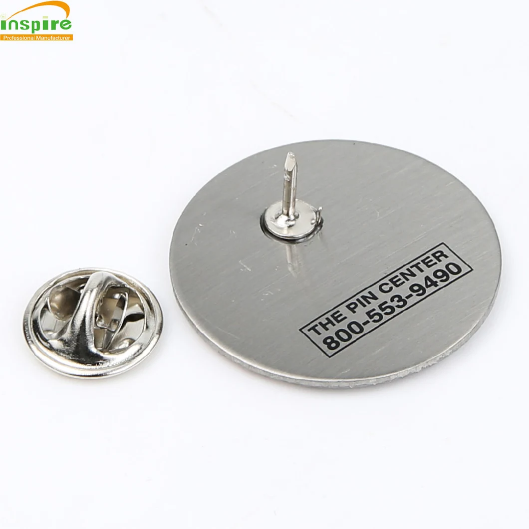 OEM Round Pin Badge for Gift Promotional Brass Custom Metal Craft Fashion Badge Lapel Pin