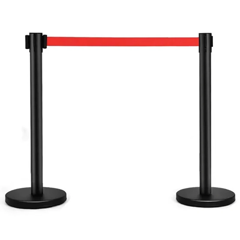 Stainless Steel Crowd Control Post Stanchion Retractable Queue Line Barrier