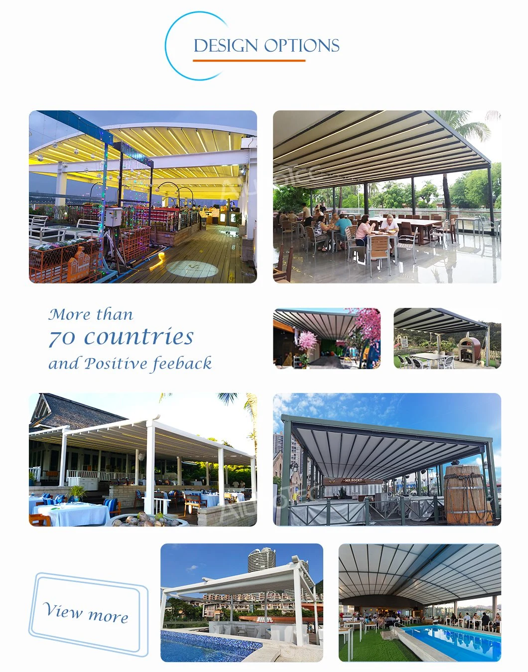 Best Selling Awning Retractable Remote Controlled PVC Retractable Roof with Side Sun Screen