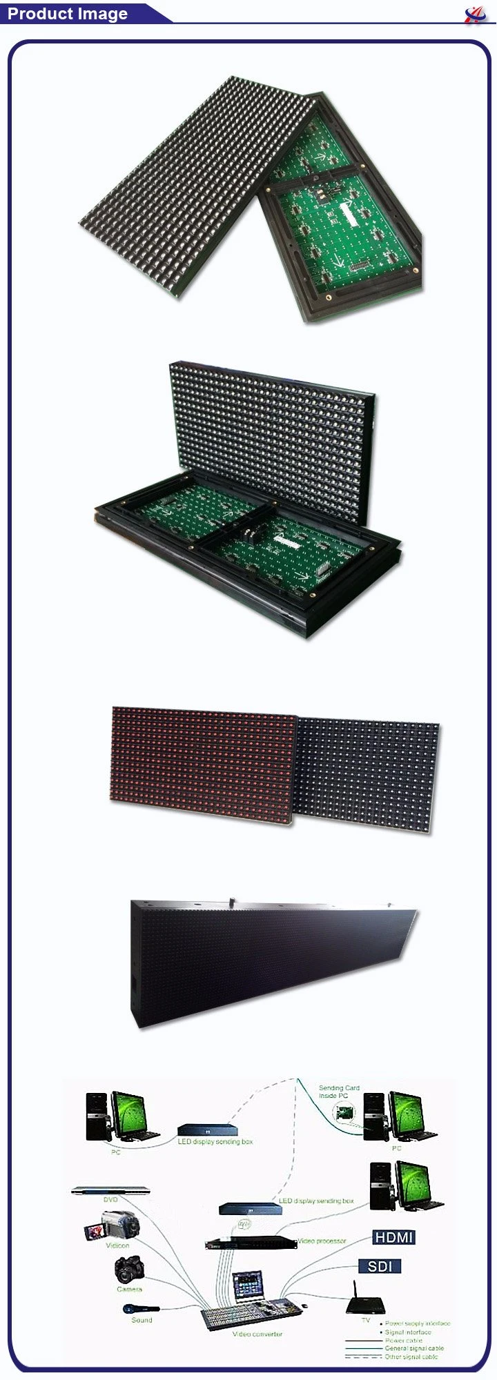 Indoor/Outdoor LED Video Module P10 Outdoor Red Color LED Display Module LED Screen