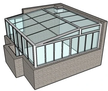 Laminated Glass Aluminum Sunshine Hut, Glass Aluminum Sunlight Room (TS-370)