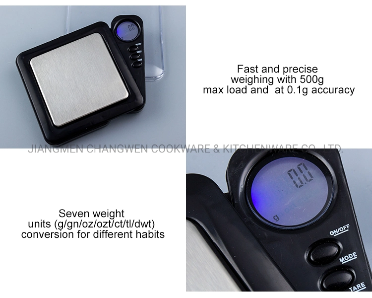 High Precision Electronic Pocket Digital Gold jewelry Weighing Scale with Side Display