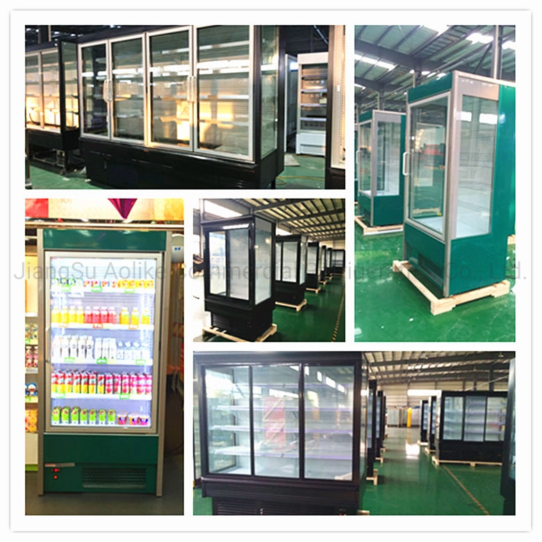 Energy-Saving 4 Hinged Glass Door Refrigerating Cabinet with High-Class Aluminum Frame