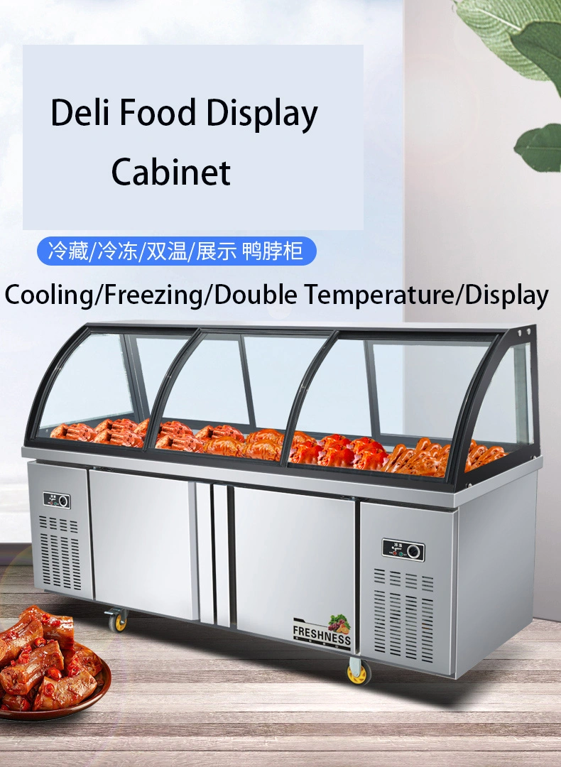 Commercial Restaurant Cooked Food Refrigerator Salad Deli Display Chiller Display Cabinet Restaurant Fridge