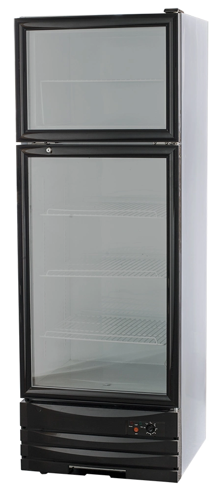Hot Sales Scd-320 Double Temperature Glass Door Vertical Showcase