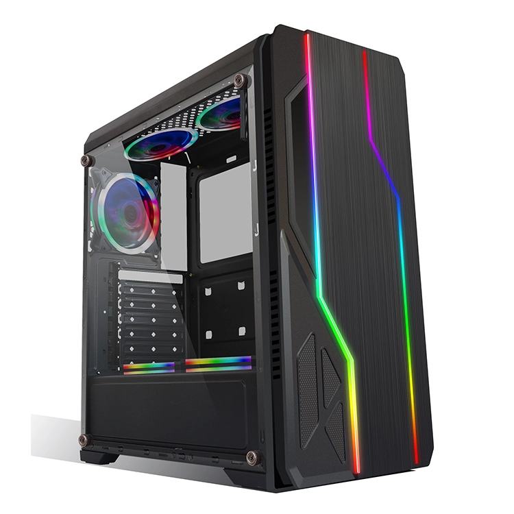 A58 ATX Flowing RGB Light Tempered Glass Computer Cases