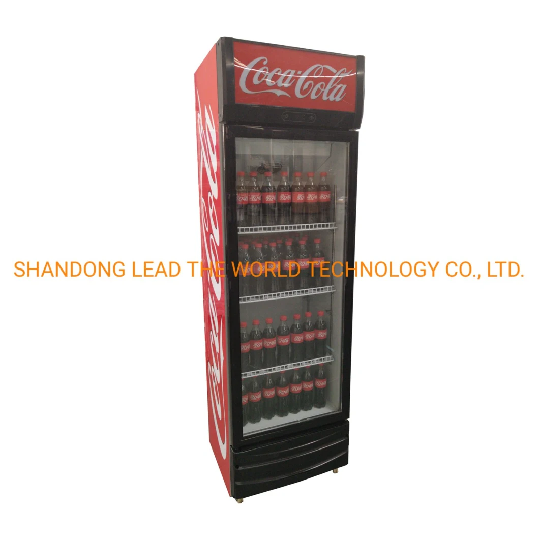 500L Capacity Refrigerant Equipment Cabinet Single Glass Door Upright Beverage Display Fridge