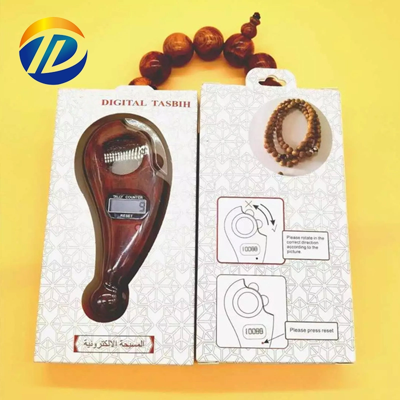 Factory Best Sellers Muslim LCD Tasbih Counter 5 Digital Display Beads Tasbeeh Counter Finger Tally Counter