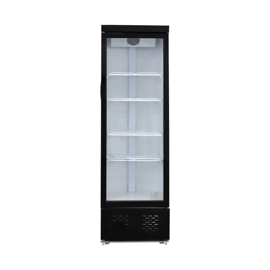 Hollow Glass Door Commercial Refrigerated Showcases Bottle Beverage Cooler Showcase