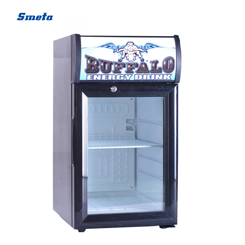 1.4cuft 40L Aluminium Cheap Display Refrigerator Glass Display Showcases with Top Light