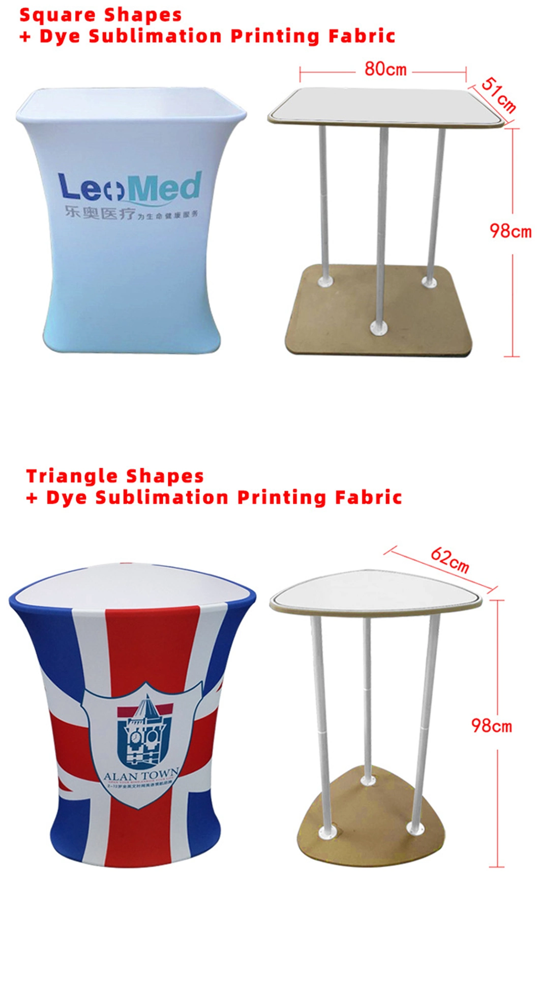 Oval Trade Show Display Counter Table for Exhibition Booth