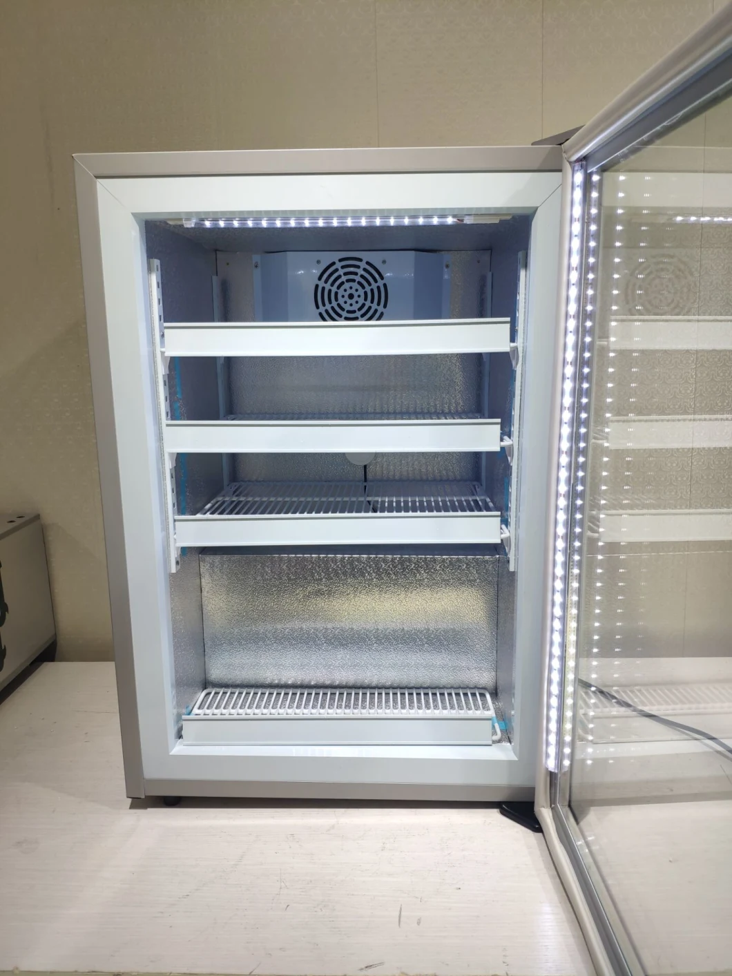 Smeta 99L Ice Cream Display Freezer Commercial Counter Top Gelato Freezer Display Case