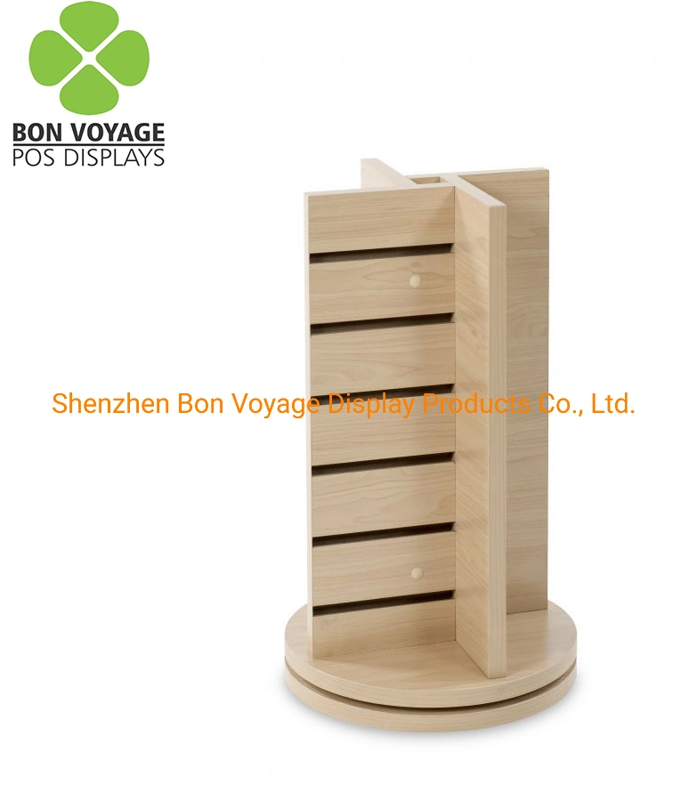 Rotating Slatwall Counter Top Display Stand for Retail Store