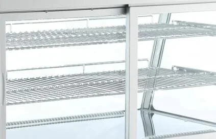 120L Curved Glass Warm Display Cabinet Food Warmer Display Showcase