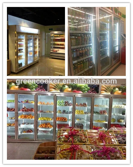 Showcase Ice Cream Display Upright Commercial Glass Door Freezer