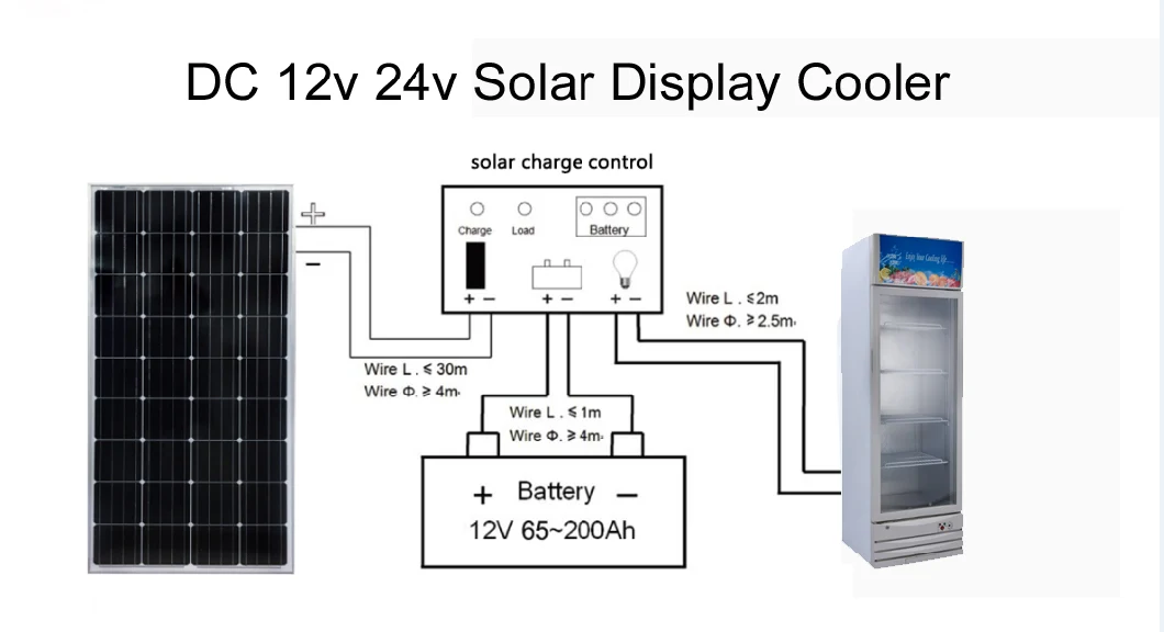 Glass Door 218liter Upright 12V 24V Solar Display Cooler Showcase