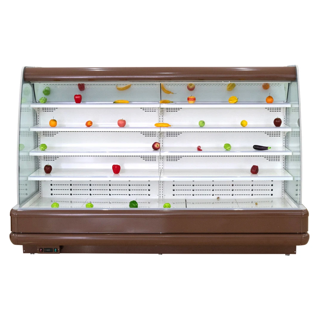 Commercial Supermarket Shop Multi-Deck Fresh Fruit Air Curtain Display Cabinet
