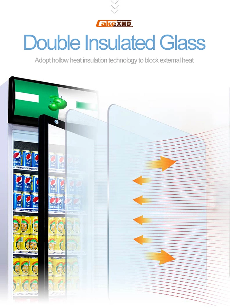 Glass Door Cooler Drink Showcase Glass Door Fridge