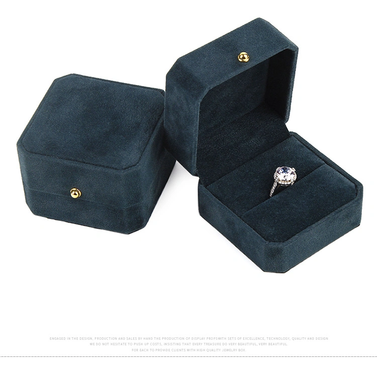 Customized High-Grade Imitation Vellum Clamshell Jewelry Box, Ring Necklace Bracelet Bracelet Pendant Jewelry Packaging