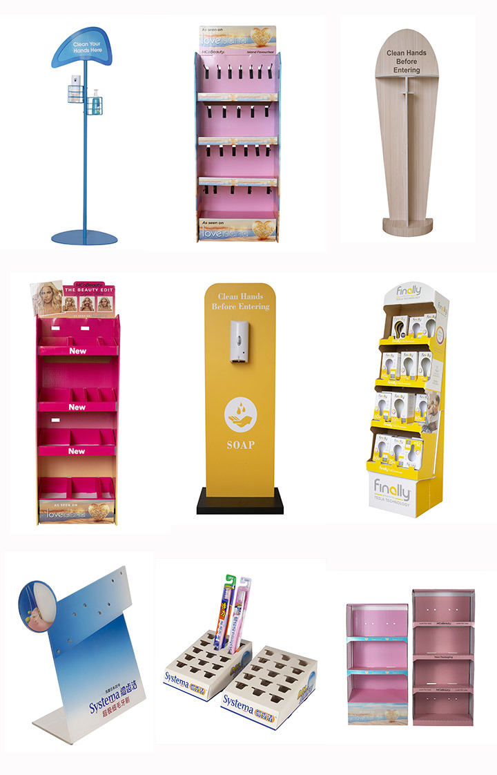 Cosmetic Paper Pop POS Cardboard Floor Display Stand Fsdu for Supermarkets Shelf
