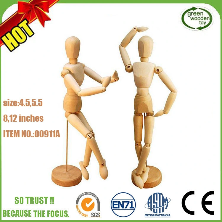 Cheap Antique Lifelike Wooden Mannequin for Sales, Wholesale Artist Fashion Male Nautral Adjustable Wooden Drawing Manikin