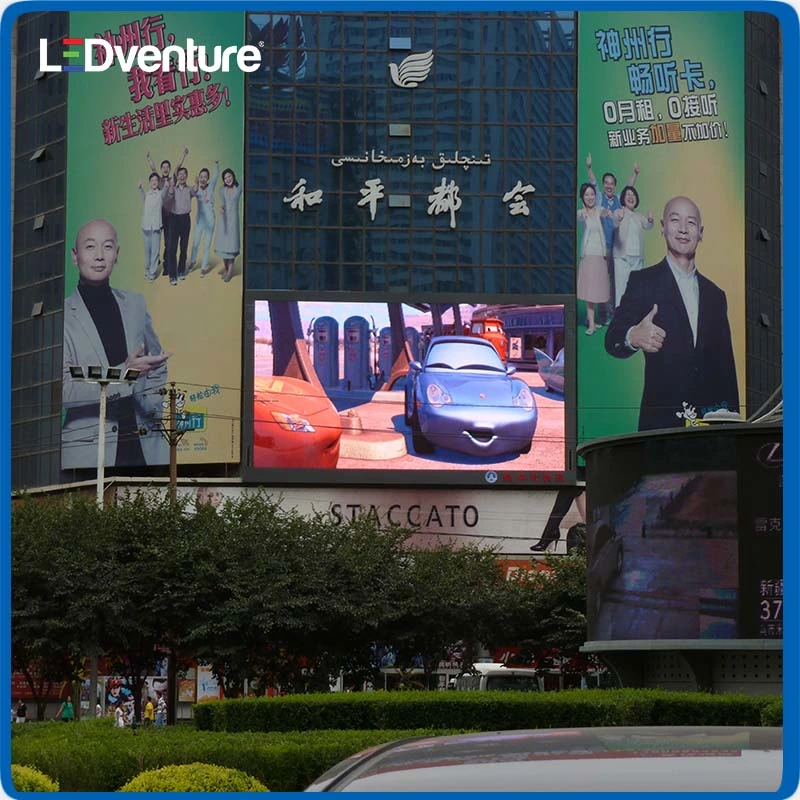 P10 Corner Advertising Super Clear Outdoor LED Display