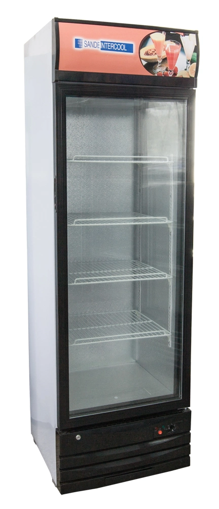 Commercial Used Refrigerator Vertical Showcase Single Glass Door Display Case Fridge