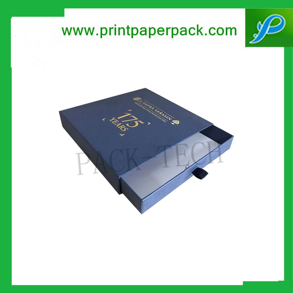 Custom Cardboard Counter Display Belt Packaging Box Small Drawer Book Box Cosmetic Box with Ribbon Pull Tab