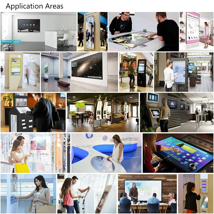 Bulk Advertising Wall Mount Touch Screen Digital Signage with Remote Control