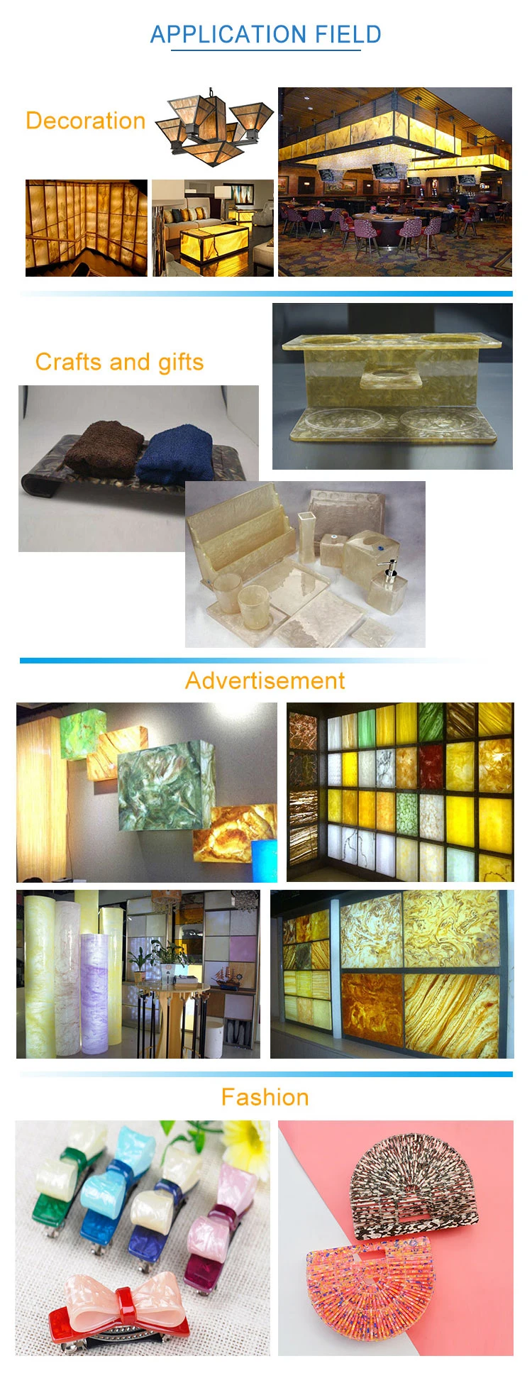 Golden Color Acrylic Plastic Sheet for Jewelry Display Cabinet Decoration