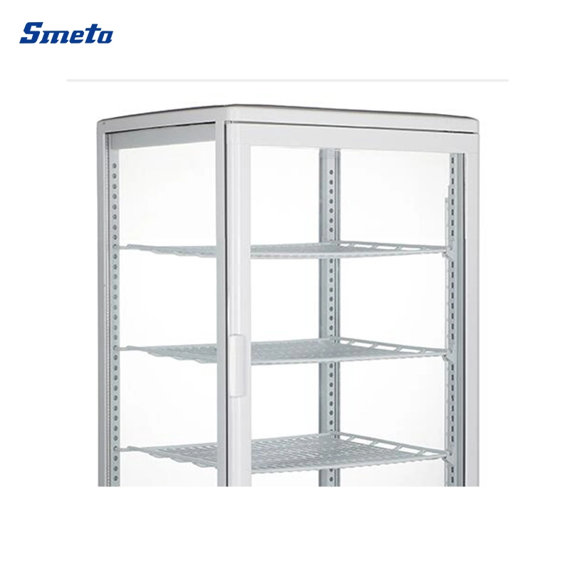 Smeta OEM Curved Glass Door Refrigerator Showcase Countertop Chiller Display