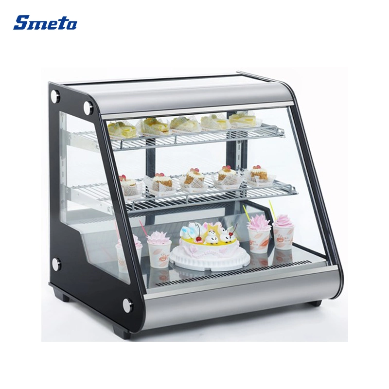 Smeta Mini Countertop Cake Bakery Glass Display Showcase Cooler Fridge