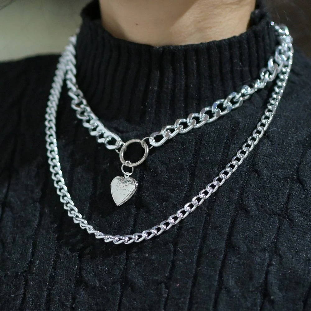 2020 Fashion Jewelry Retro Creative Heart Pendant Necklace