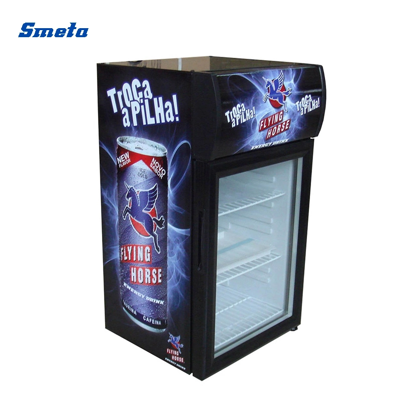 0.8cuft 21L Aluminium Door Drinks Refrigerator Glass Display Showcases with Top Light