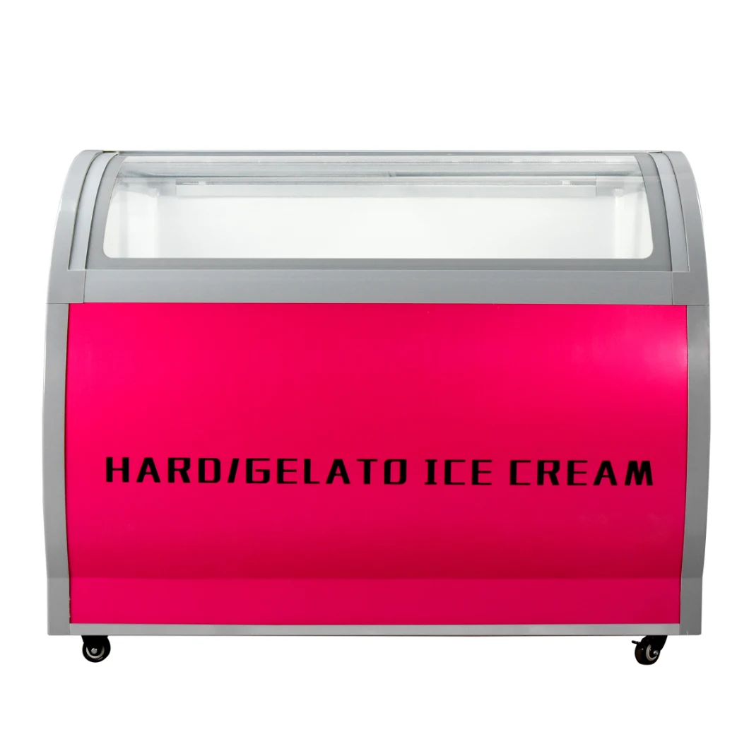 Ice Cream Cabinet Commercial Hard Ice Cream Glass Display Cabinet Self-Service Hard Ice Cream Refrigerator