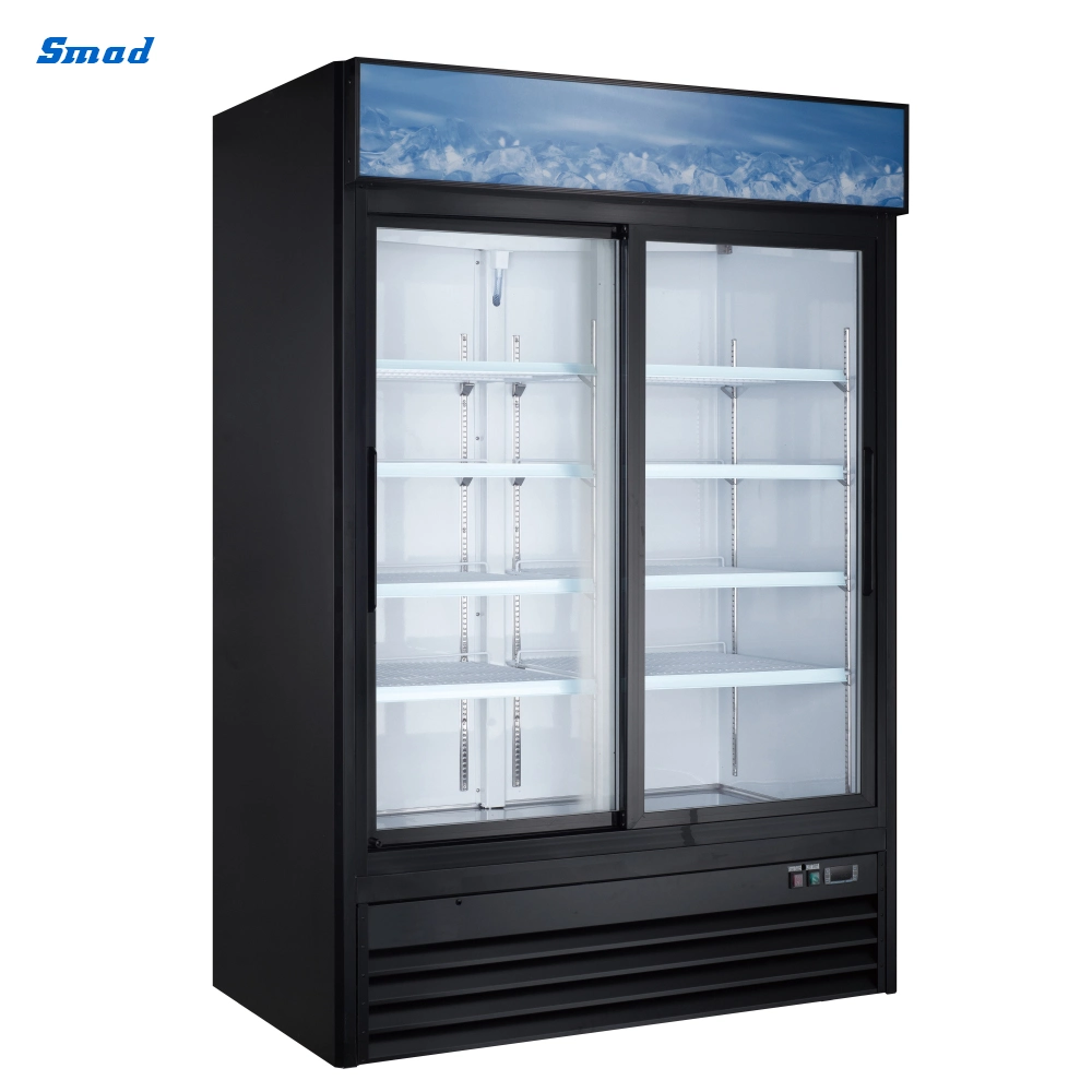 Smeta 460L Double Glass Door No Frost Commercial Cool Upright Showcase