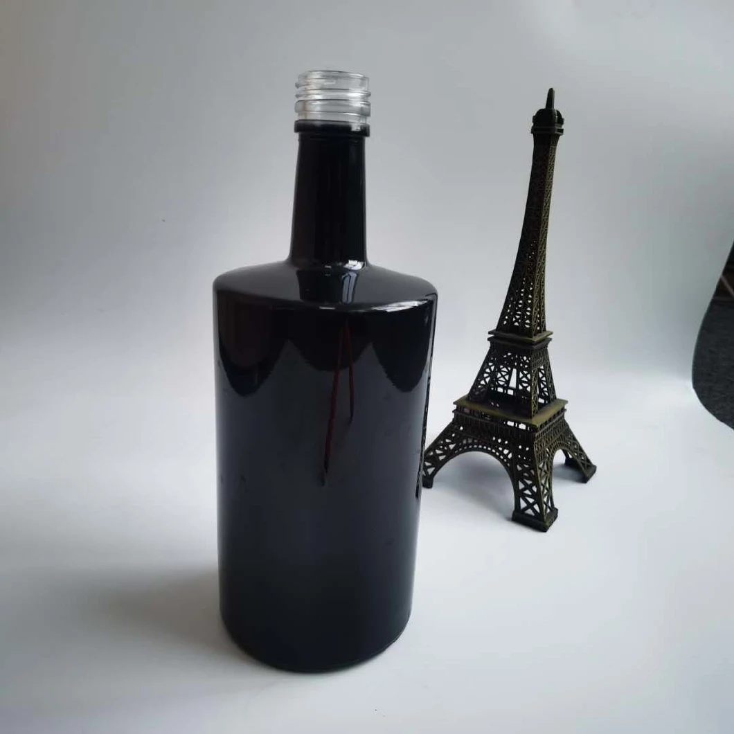 750ml Antique Black Color Wine Bottles 750ml Black Color Wine Bottle with Cap