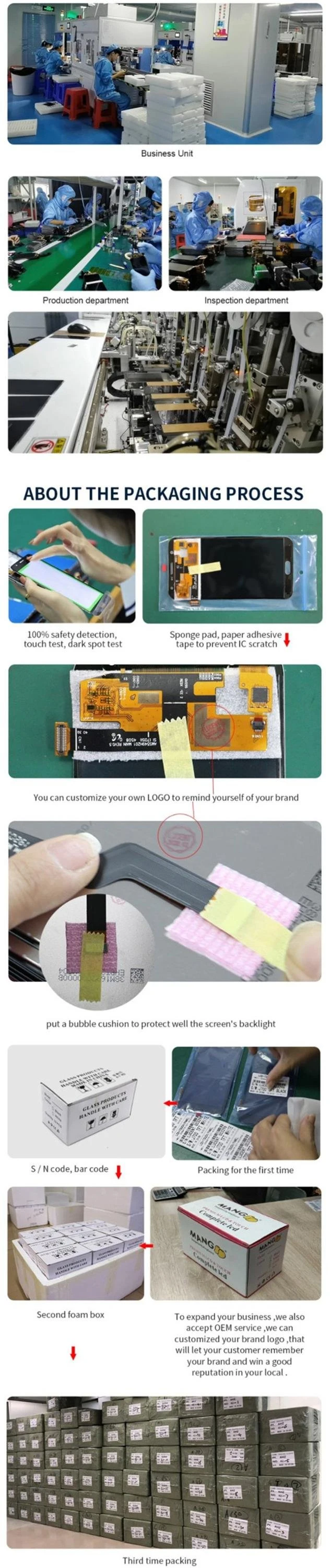 100% Test Accessories for Redmi 8A Cellphone LCD Display Screens