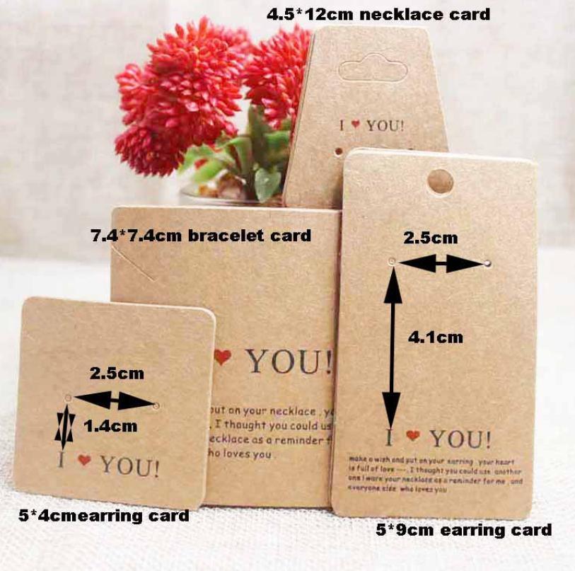 Custom Print High Quality White Paper Earring Card Necklace Packaging Card with Logo for Jewelry Display