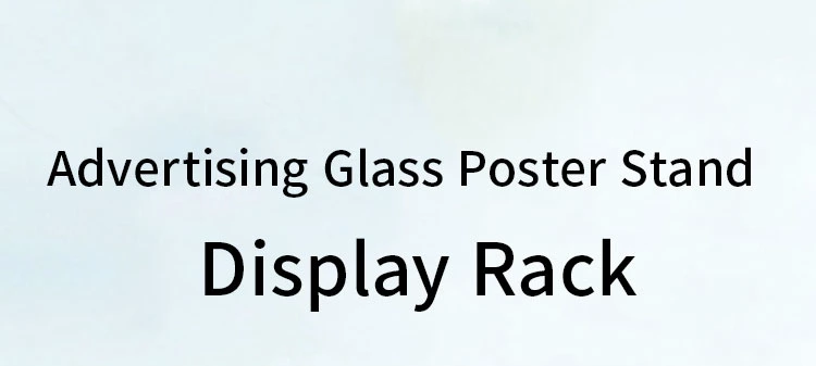 Custom Advertising Stand-up Shopping Mall Guide Card Display Frame Glass Signature Stands