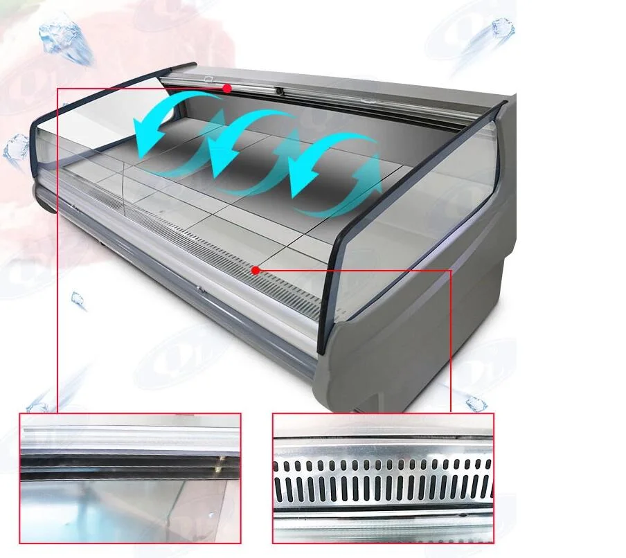 Plug - in Showcase Display Cooler Type Meat Fridge/Deli Food Showcase Refrigerator for Supermarket Shop