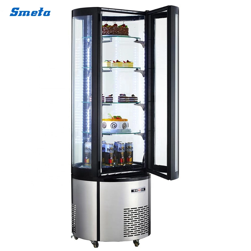 Smeta Upright Floor Standing Refrigerated Showcase Round Cake Display Cooler