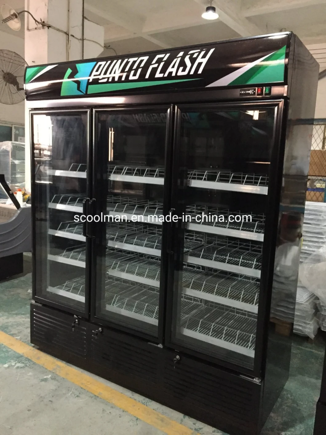 Hot Sale Glass 4 Door Beverage Display Freezer/Beer Display Cooler/Refrigerating Showcase