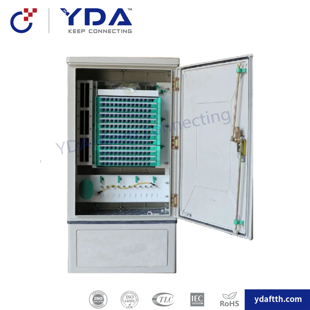 FTTH Outdoor Fiber Optic Cross Connect Cabinet Waterproof Jiont Box Floor Stand 144 Core Telecom Cabinet