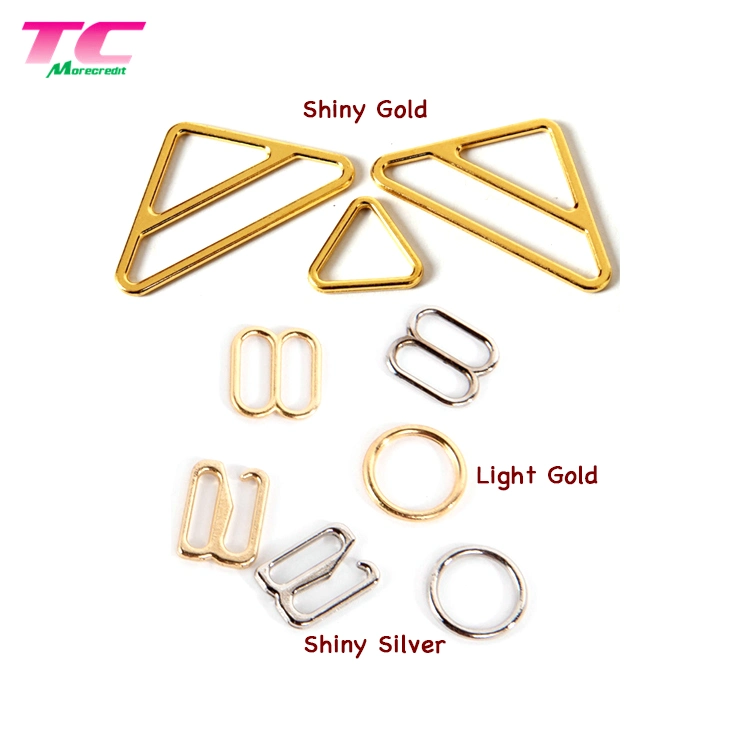 Rose Gold Metal Ring and Strap Adjuster Swimwear Metal Bra Clip Accessories