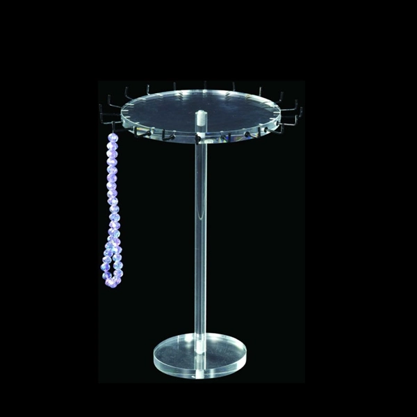 2 Tier Clear Acrylic T-Bar Bracelet Necklace Jewelry Display Stand